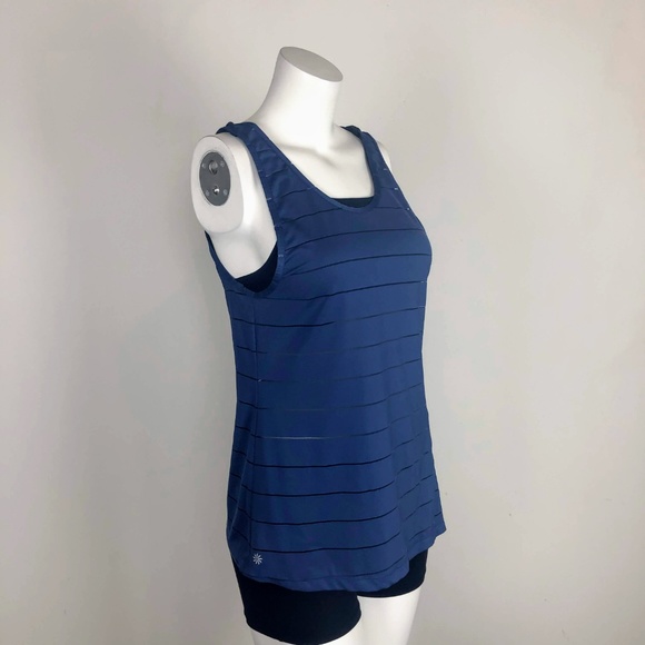 Athleta Max Out Chi 2 in 1 Blue Tank Top - Picture 3 of 6
